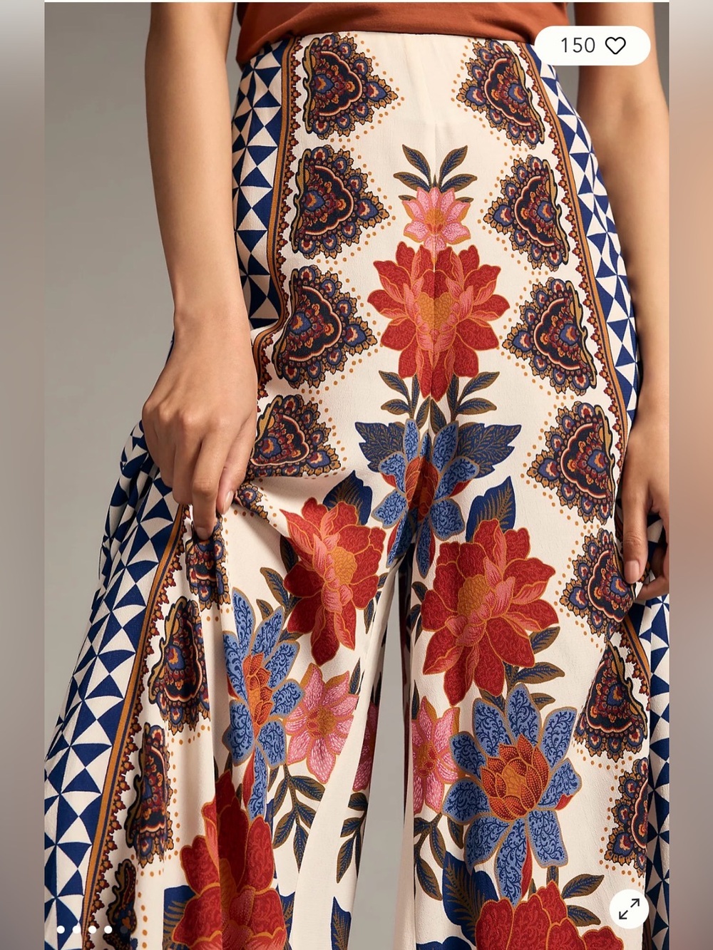 Farm Rio x Anthropologie Printed Wide-Leg Pants | Size XS - Picture 5 of 10